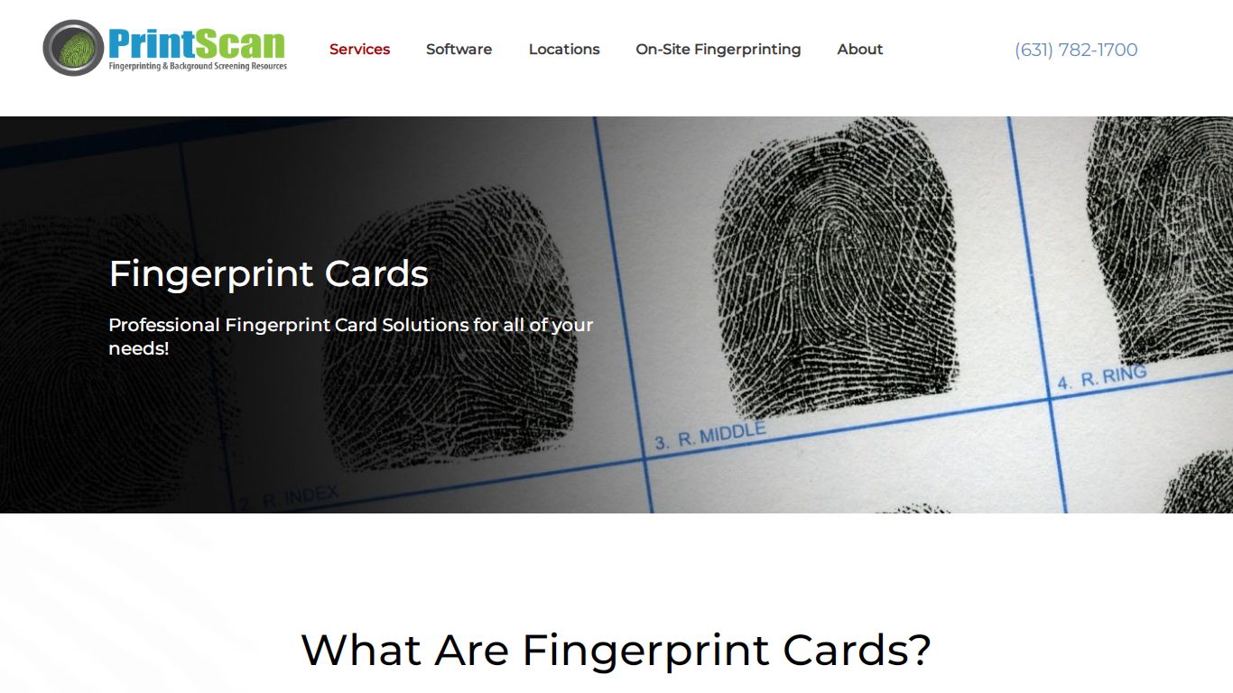 Fingerprint Cards | FD-258 And More | Printscan Fingerprinting